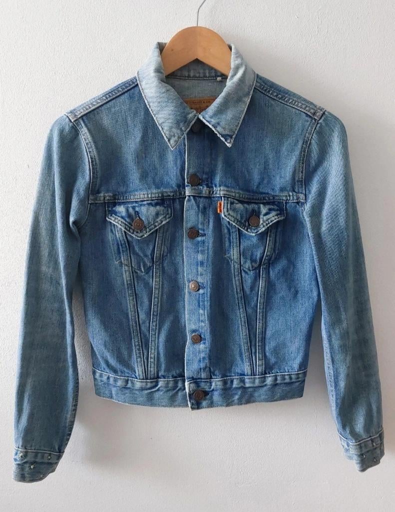 Levis Vintage Clothing 70557 Orange tab denim jacket XS, Blauw, Ophalen of Verzenden, Maat 34 (XS) of kleiner, Levi’s