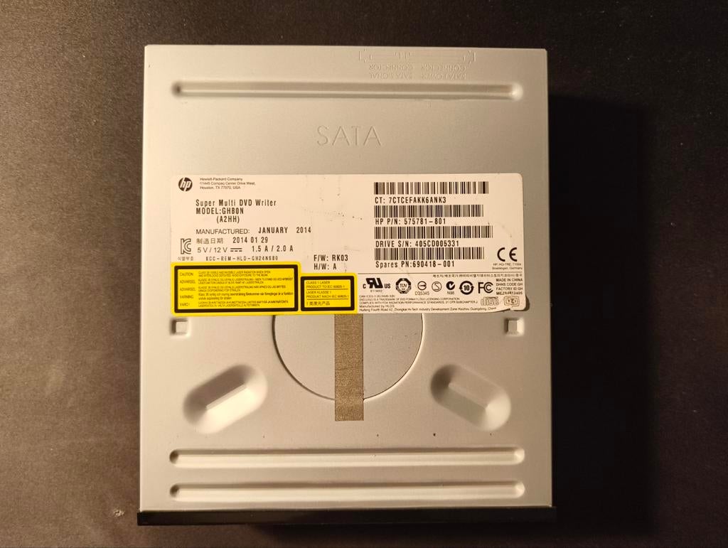 HP Super Multi DVD Writer - GH80N, Computers en Software, Optische drives, Intern, Gebruikt, Dvd, MacOS