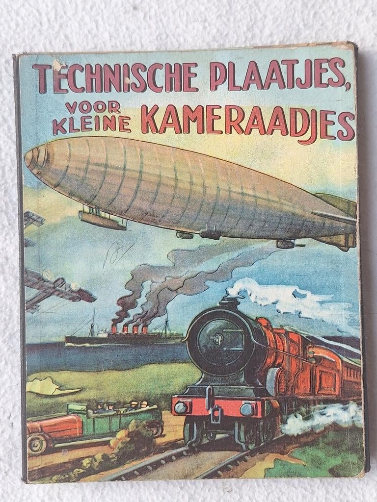 Technische Plaatjes voor Kleine Kameraadjes - Vintage Boek, Antiek en Kunst, Antiek | Speelgoed, Ophalen of Verzenden