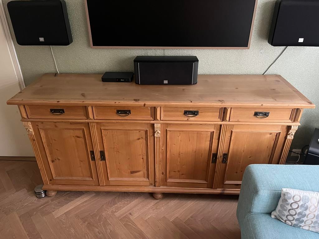 Grenen dressoir, Ophalen, Met deur(en), 150 tot 200 cm, Zo goed als nieuw