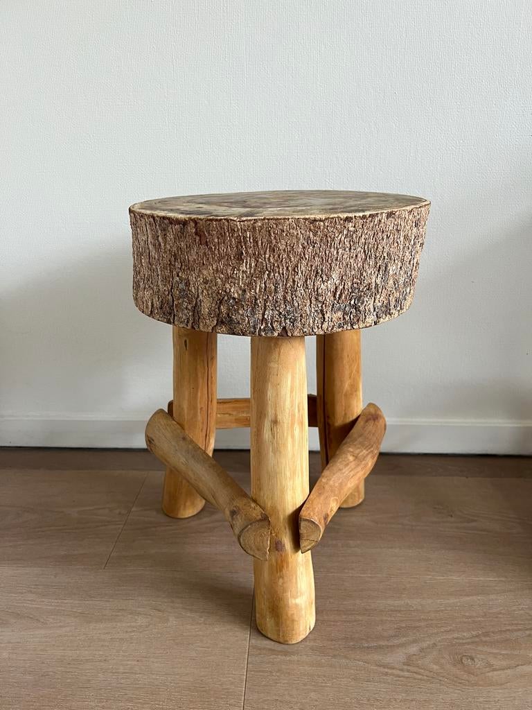 Boomstam krukje - Uniek en natuurlijk, Ophalen, Gebruikt, Bruin, Eén