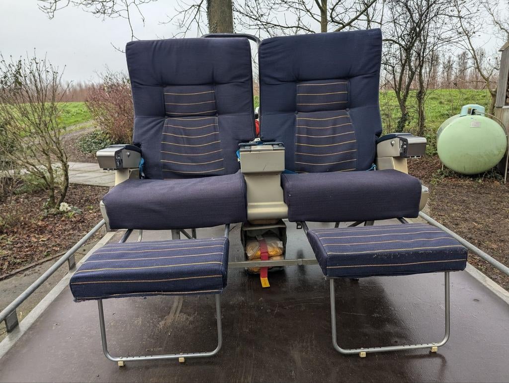 Luxe vliegtuigstoelen - Business Class, Ophalen, Gebruikt, Twee, Blauw