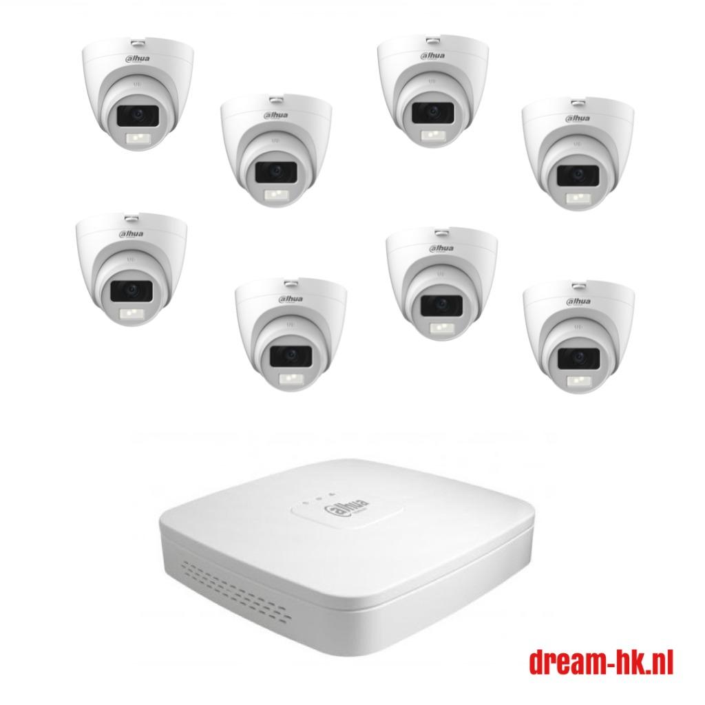 2MP Dahua WizSense Full Color 8CH HD CVI set (met microfoon), Ophalen of Verzenden, Nieuw, Buitencamera