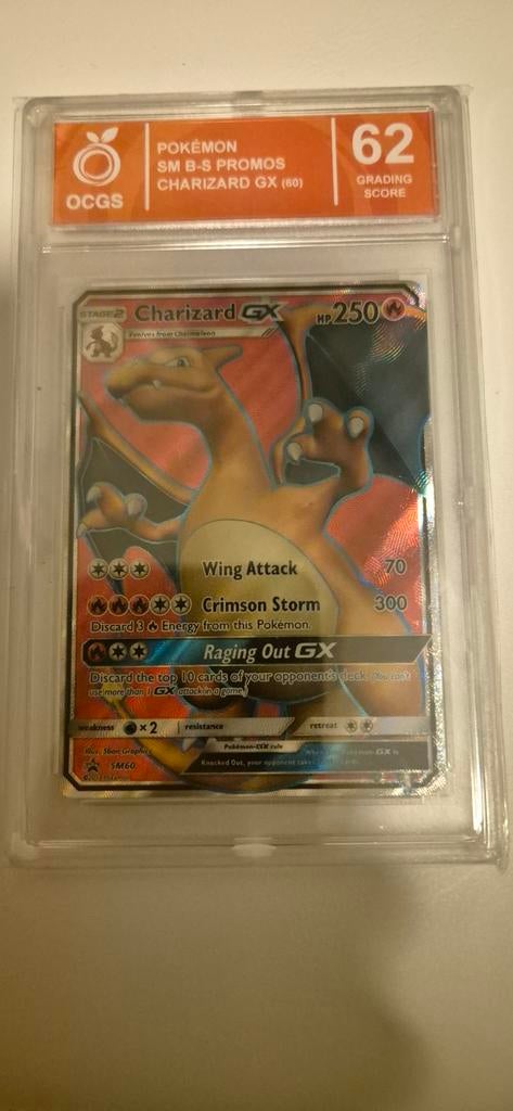 Charizard SM B-S Promo (60) - OCGs Grade 6,2, Ophalen of Verzenden, Gebruikt, Losse kaart