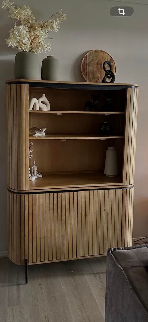 Kave Home Licia Mango Houten Kast - 2 Delen, Huis en Inrichting, Kasten | Overige, Ophalen, Gebruikt