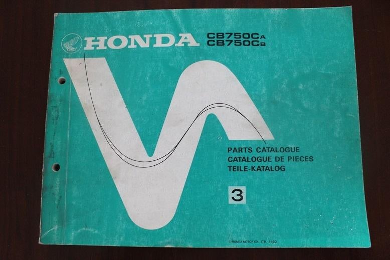 Honda CB750Ca Cb 1980 motorcycle parts catalogue CB 750 DOHC, Motoren, Ophalen of Verzenden, Honda