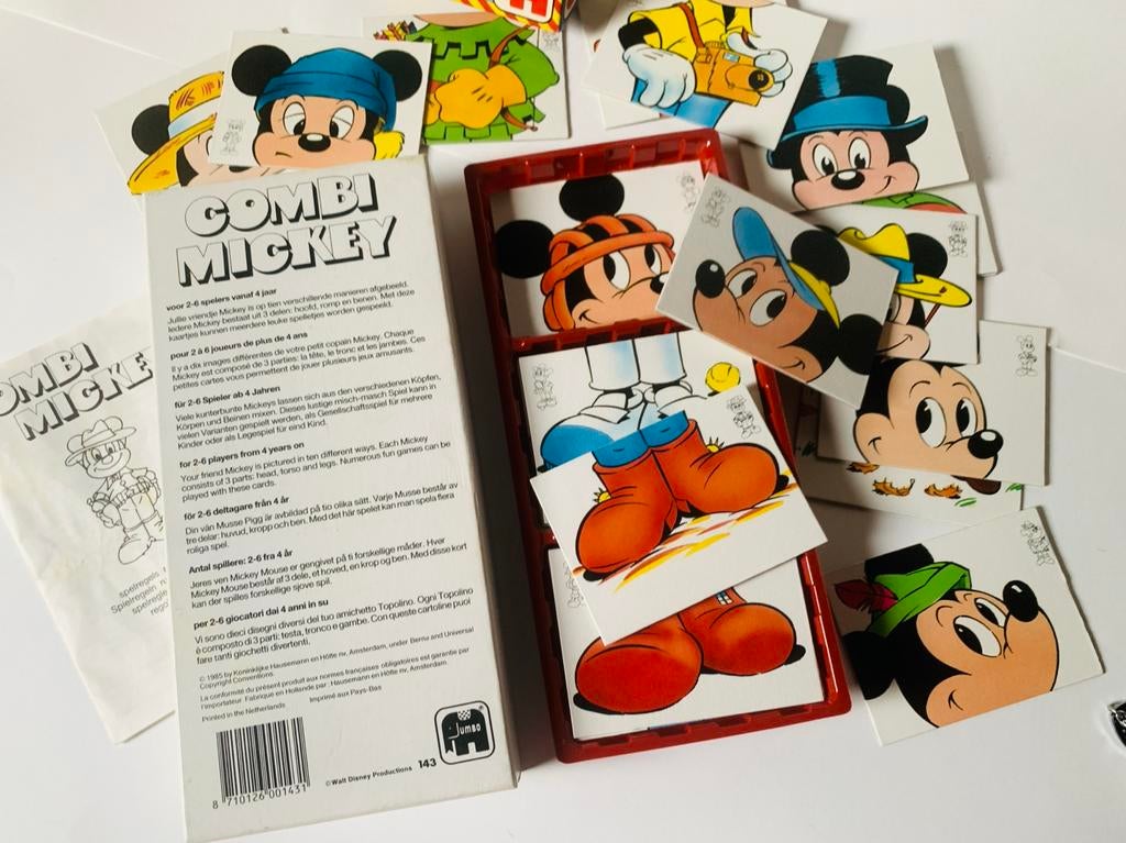 Combi Mickey Puzzel - Vintage Jumbo, Verzamelen, Ophalen of Verzenden, Mickey Mouse, Zo goed als nieuw, Overige typen