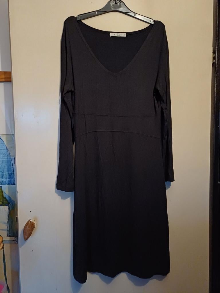 cora kemperman jurk zwart maat m l lange jurk speels, Kleding | Dames, Maat 38/40 (M), Zwart, Ophalen of Verzenden, Zo goed als nieuw