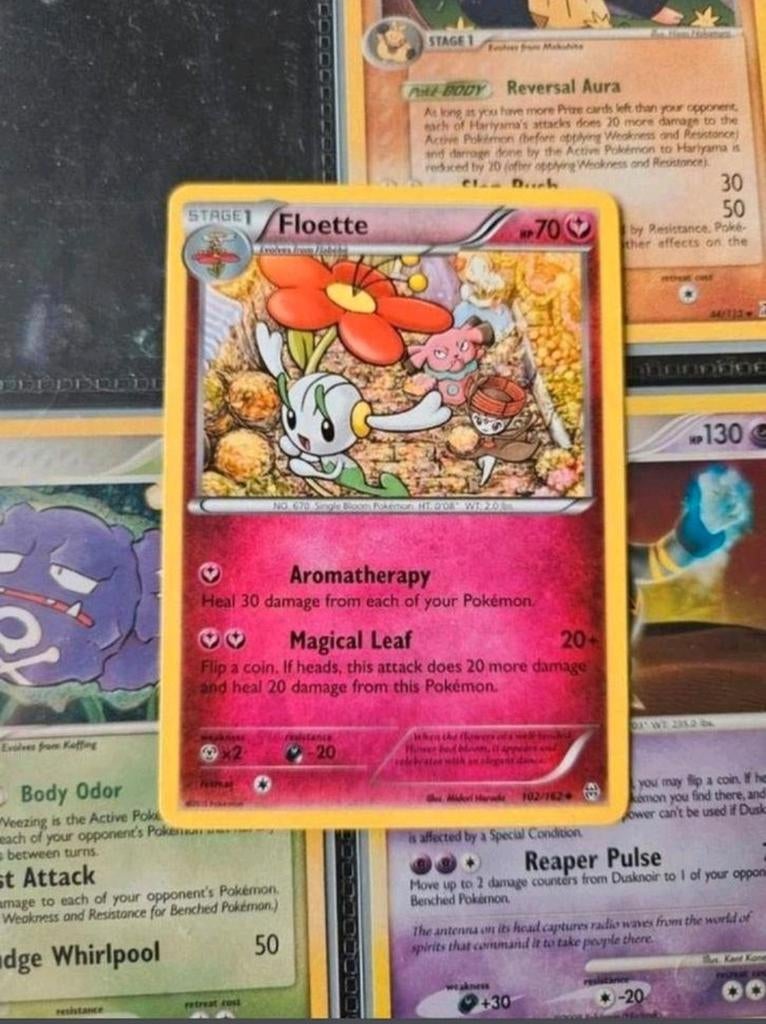 Floette 102/162 XY BREAKthrough pokemon kaart nm, Ophalen of Verzenden, Zo goed als nieuw, Losse kaart