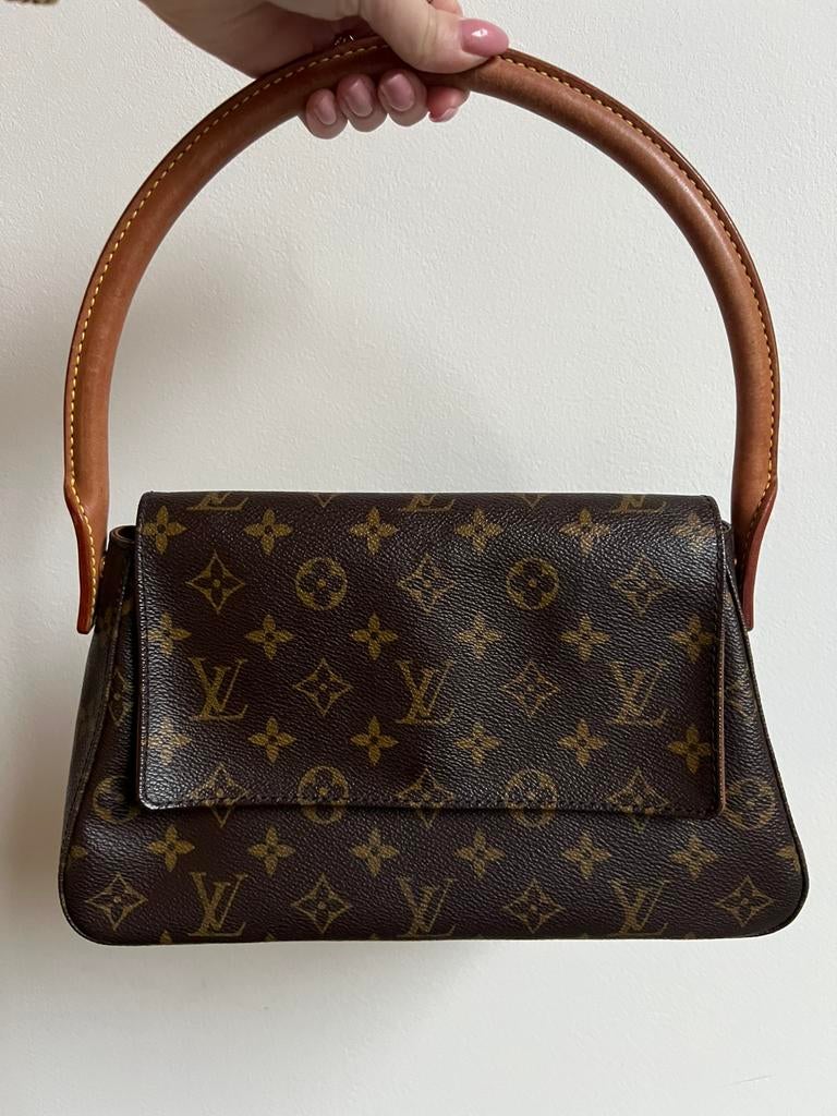 Vintage Louis Vuitton Looping Mini, Ophalen of Verzenden, Zo goed als nieuw, Bruin, Schoudertasje