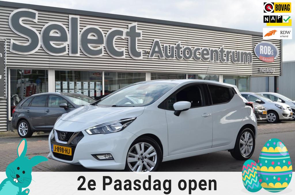 Nissan Micra 1.0 IG-T N-Connecta|101PK|CARPLAY-NAVI|PARKEERS, 101 pk, Euro 6, Met garantie (alle), LED verlichting