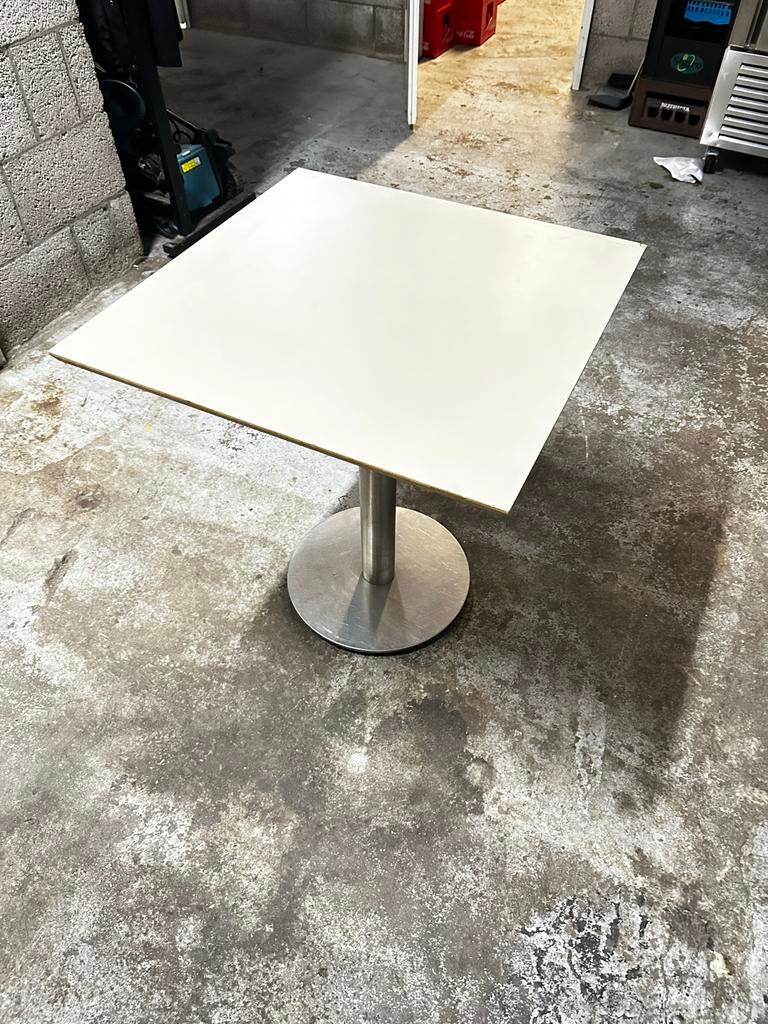 Tweepersoons tafel - Crème HPL, kras- en waterbestendig, Huis en Inrichting, Tafels | Eettafels, Ophalen, Kunststof, Gebruikt