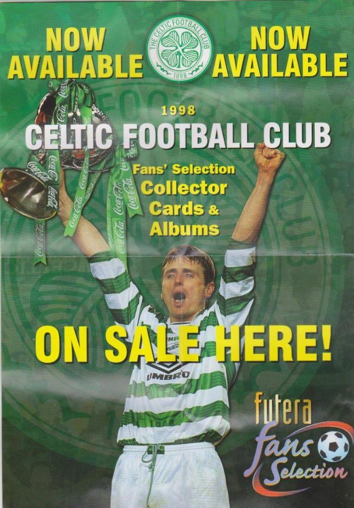 Futera Voetbalkaarten Celtic 1998, Verzenden, Zo goed als nieuw, Buitenlandse clubs, Poster, Plaatje of Sticker