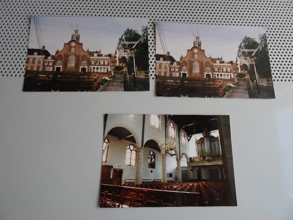 3 foto's van de Pelgrimfatherkerk Rotterdam 1992 2 dezelfde, Gebruikt, Foto, Ophalen of Verzenden, Voor 1940