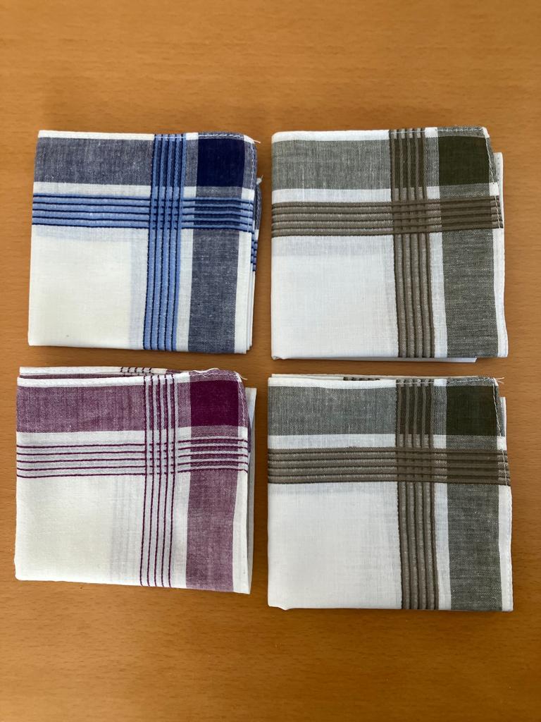 4 Heren zakdoeken in 3 kleuren, Ophalen of Verzenden, Zo goed als nieuw