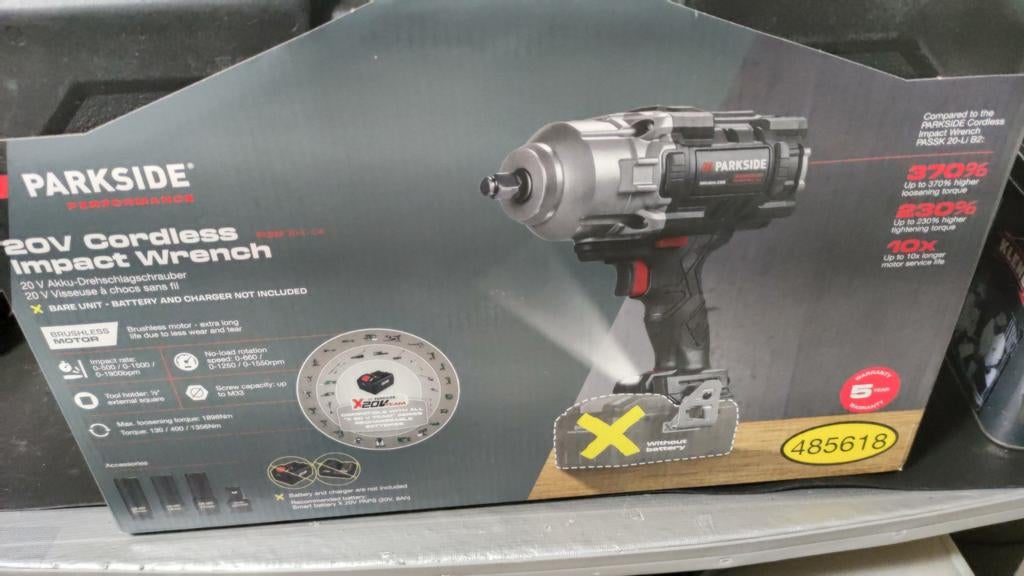 Parkside performance slagmoer sleutel  20 volt, Doe-het-zelf en Verbouw, Ophalen, Boor- en Schroefmachine