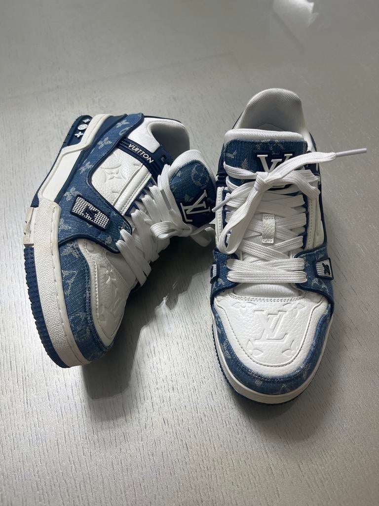 Louis Vuitton Sneakers - Denim Monogram, Ophalen, Zo goed als nieuw, Blauw, Sneakers of Gympen