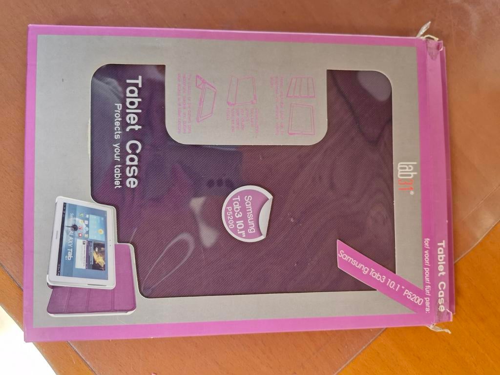 Tablet hoes voor Samsung Tab 3 10.1paars, Computers en Software, Tablet-hoezen, Ophalen, Nieuw, 10 inch, Bescherming voor- en achterkant