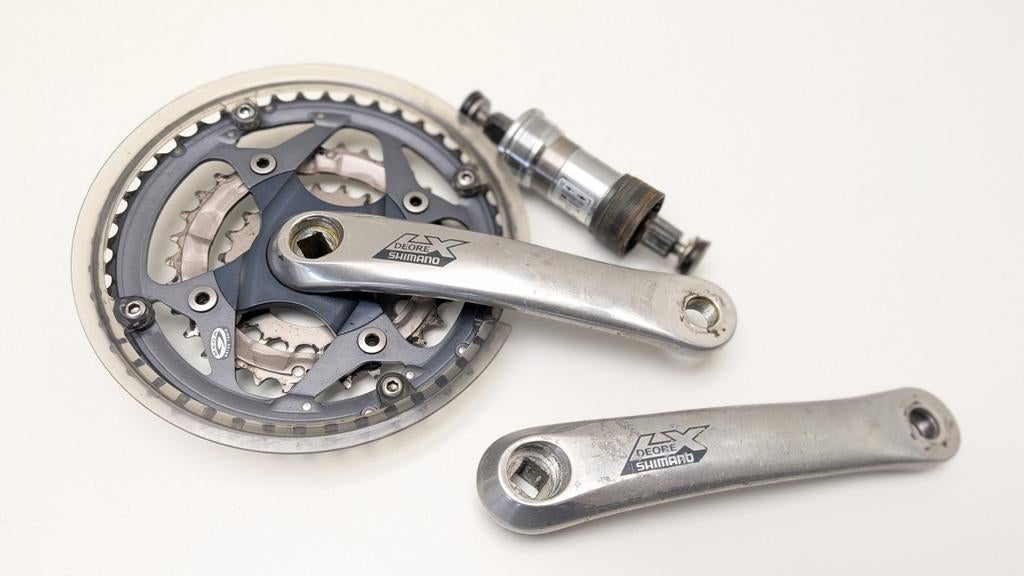 Deore LX Crankstel 9V, Fietsen en Brommers, Fietsonderdelen, Ophalen of Verzenden, Gebruikt, Crankstel of Pedalen