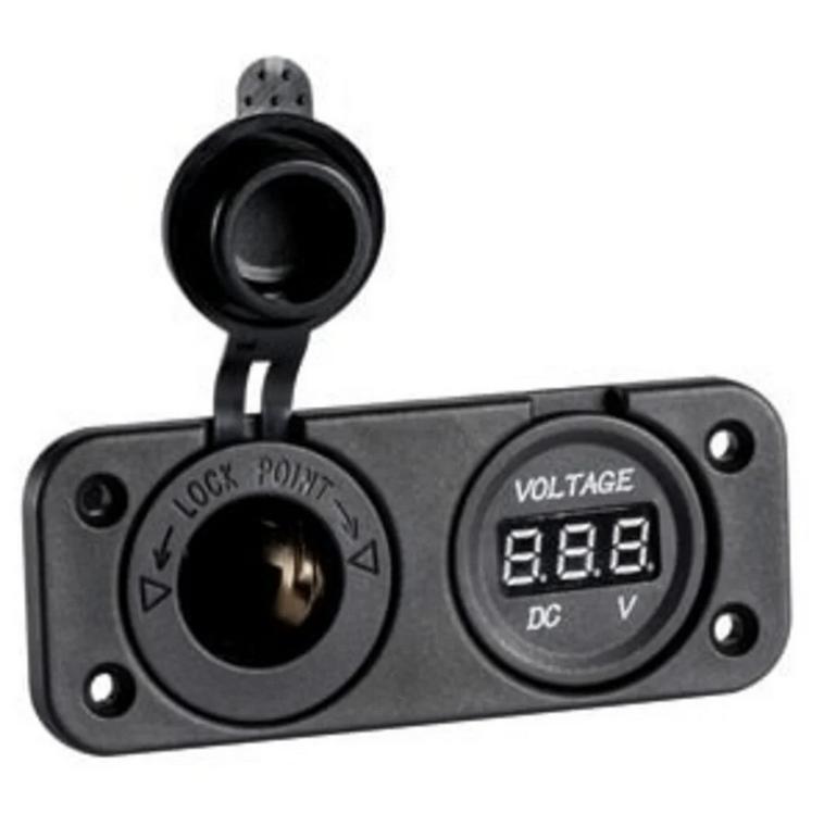 Digitale voltmeter en stopcontact inbouwmontage, Ophalen of Verzenden, Nieuw