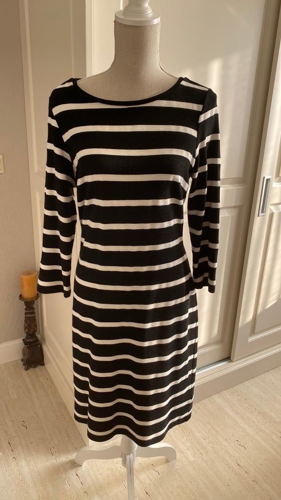 Jurk Zwart-wit gestreept maat 42 van LIV, Zwart, Maat 42/44 (L), Ophalen of Verzenden, Zo goed als nieuw