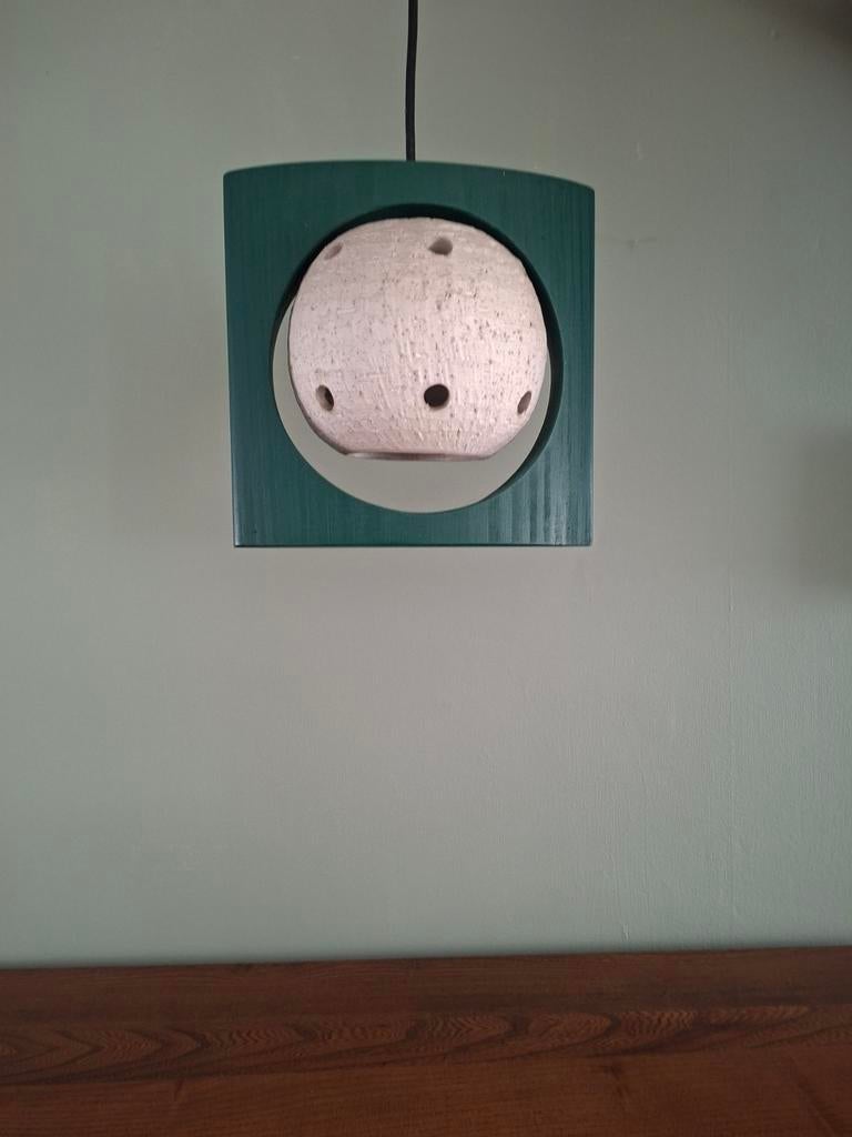 Hanglamp! Space age vintage, Huis en Inrichting, Lampen | Hanglampen, Ophalen of Verzenden, Hout, Minder dan 50 cm