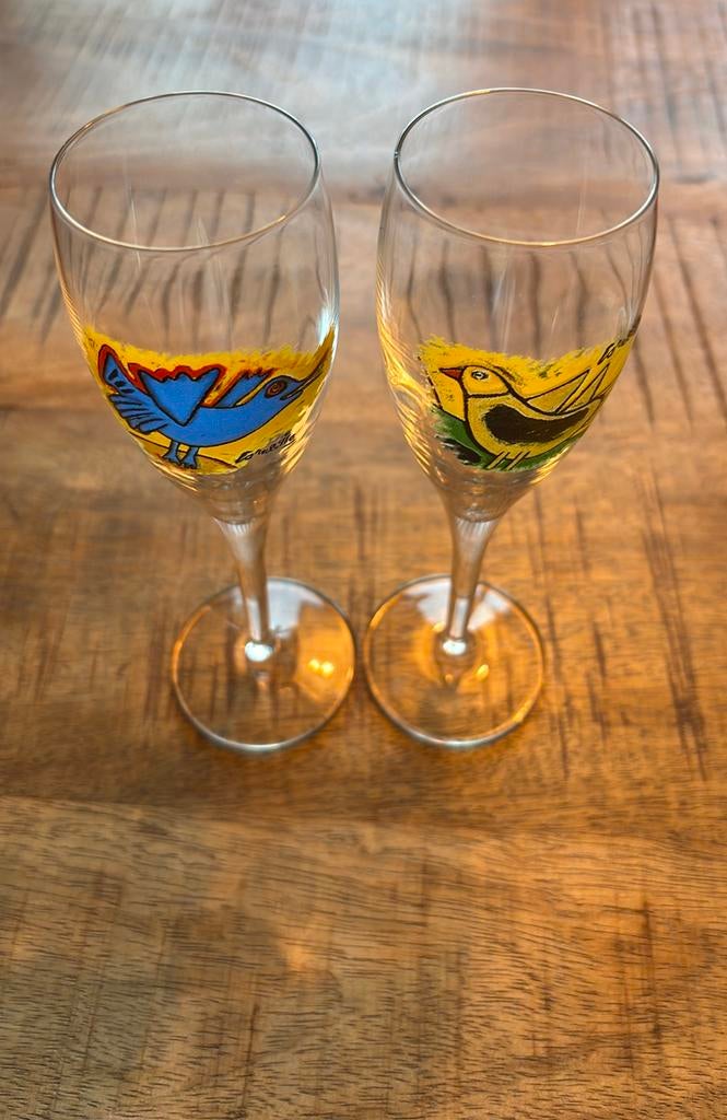 2 Corneille glazen samen 15 euro, Ophalen of Verzenden, Zo goed als nieuw