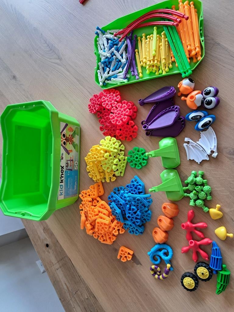 Kid K'nex set, 223 stuks met opbergbox, goede staat, Ophalen of Verzenden, K'nex
