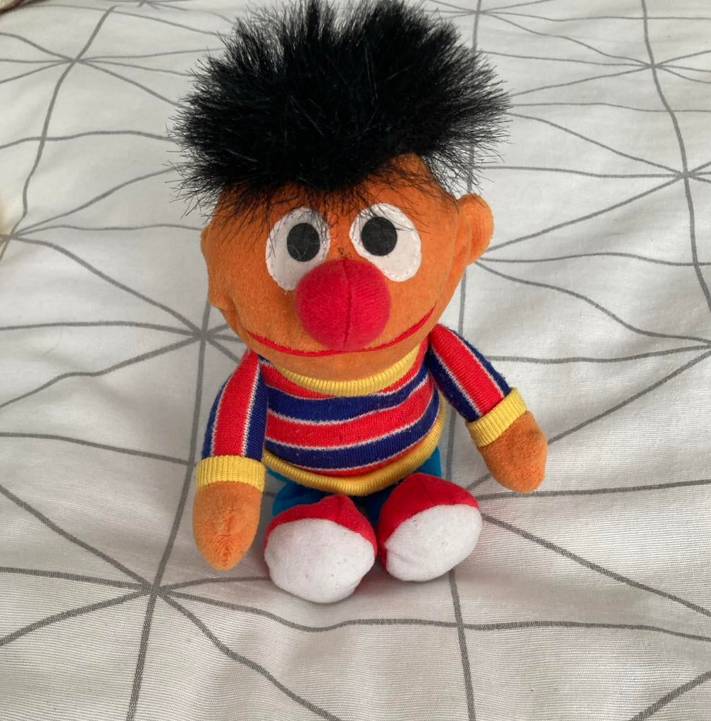 Beany Ernie Sesamstraat knuffel Tyco Jim Henson 1997, Gebruikt, Overige merken, Overige karakters, Overige typen