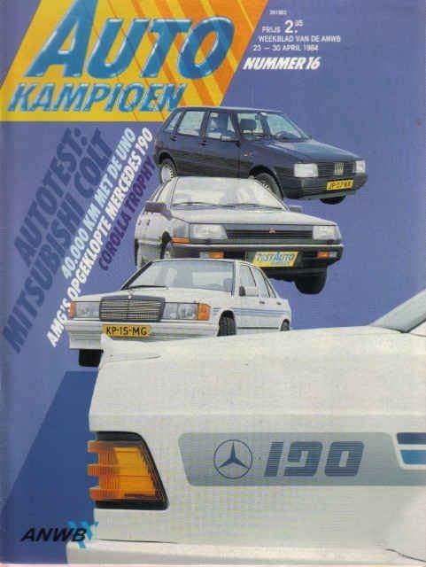 Autokampioen 16 1984 : Mercedes Benz 190E AMG - Mitsubishi, Ophalen of Verzenden, Gelezen, Algemeen