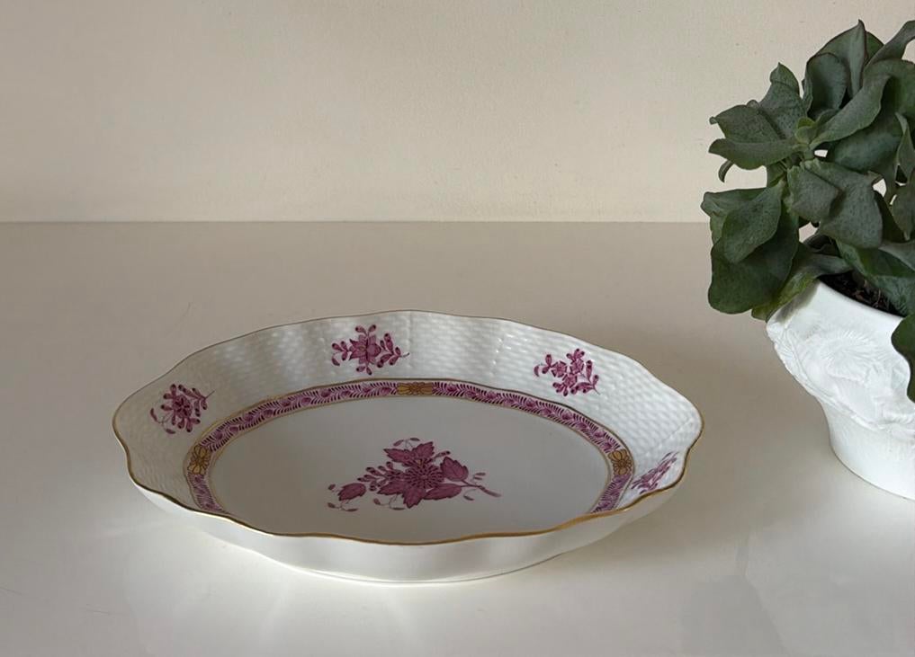 Herend Apponyi Pink serveerschaal, Verzamelen, Ophalen of Verzenden, Zo goed als nieuw, Porselein