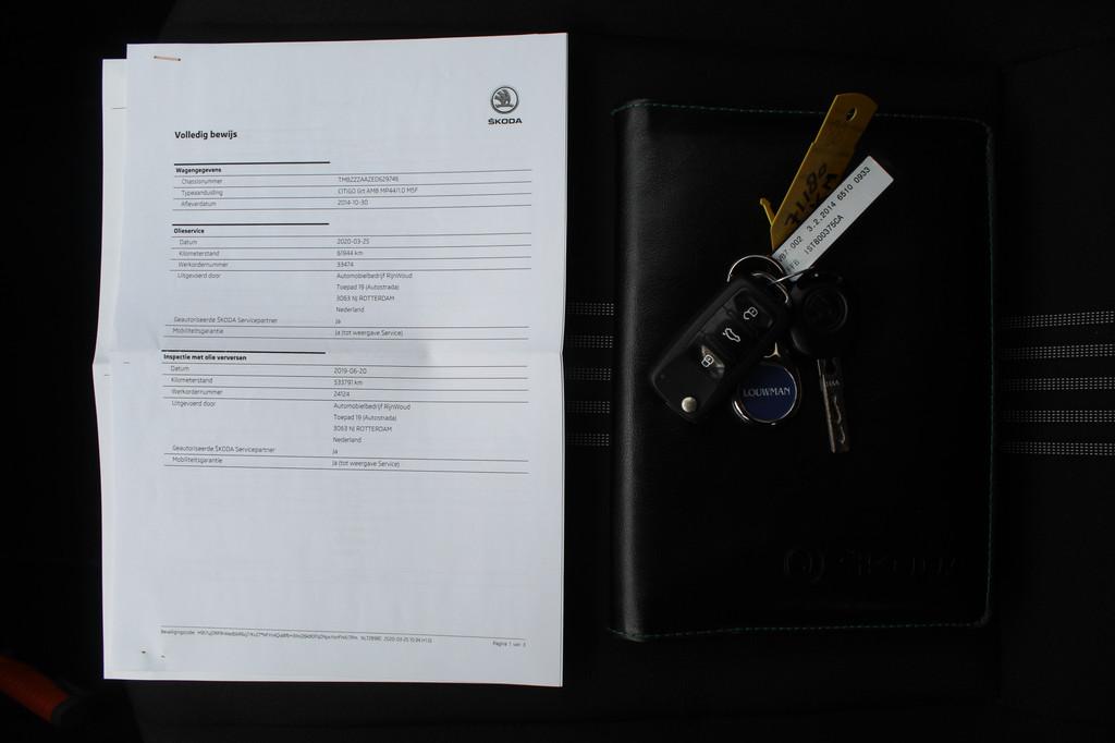 Skoda Citigo 1.0 Greentech Sport Airco/Radio-CD speler/Elekt, Voorwielaandrijving, Stof, Gebruikt, Zwart