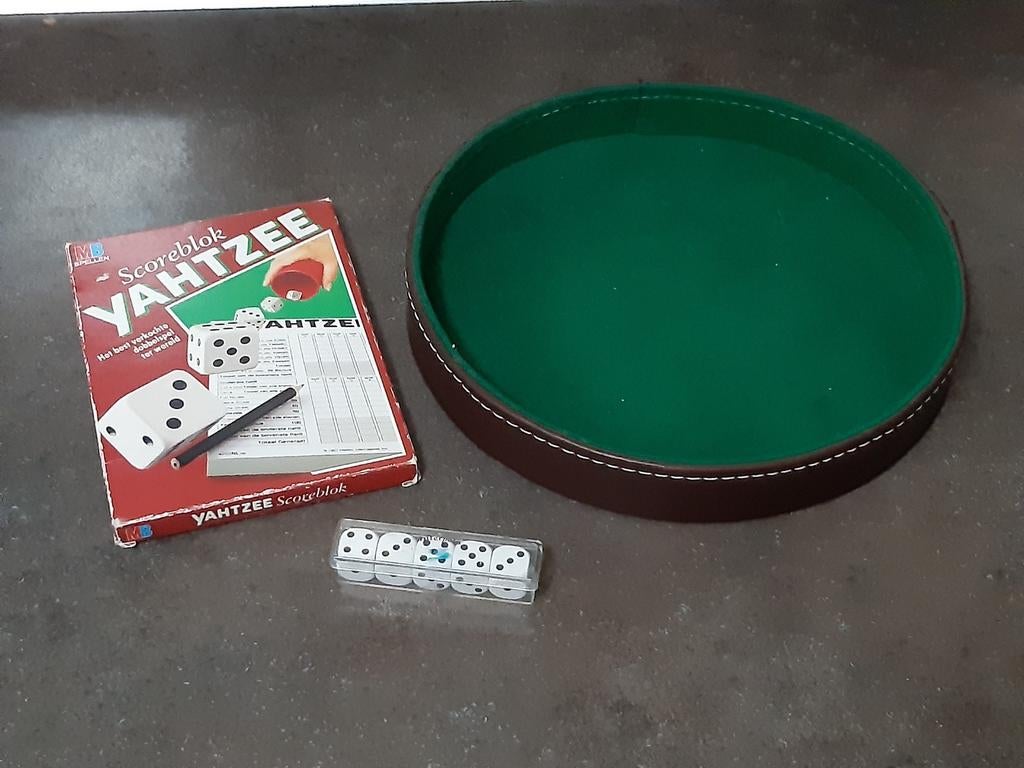 Yahtzee + dobbeltafel, Ophalen of Verzenden, Zo goed als nieuw