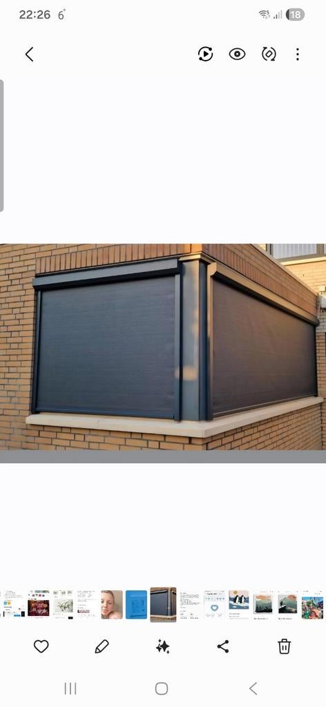 Screen, Tuin en Terras, Zonneschermen, 150 tot 300 cm, Ophalen of Verzenden