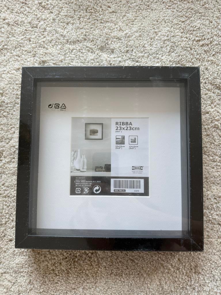 IKEA RIBBA Fotolijst 23x23 cm met passe-partout, Ophalen of Verzenden, Nieuw