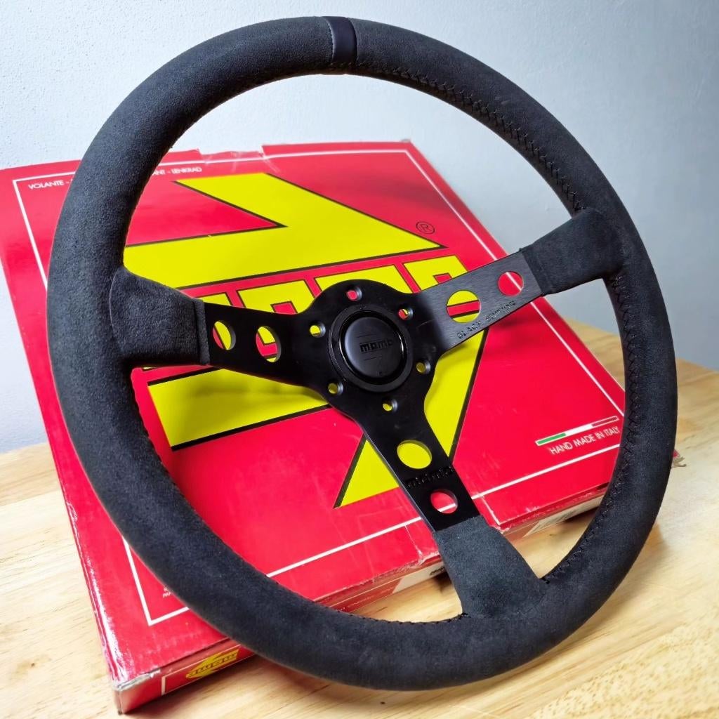 Momo MOD. 07 Black Edition 350mm suede alcantara sportstuur, Auto diversen, Tuning en Styling, Ophalen of Verzenden