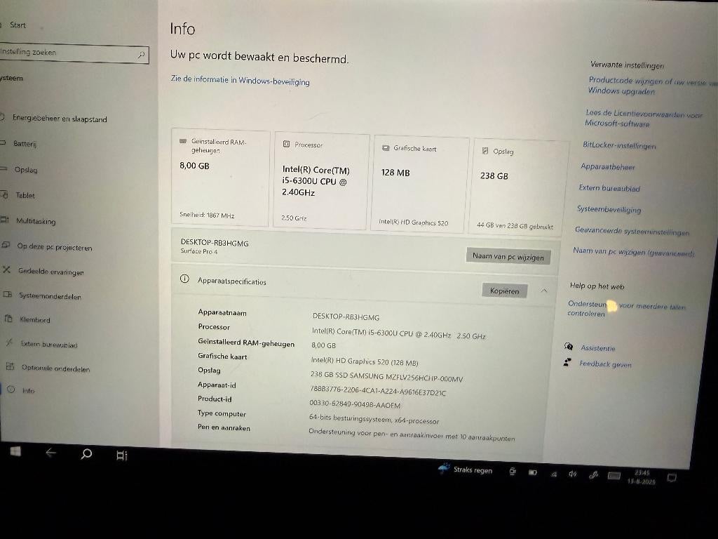 Micorosoft Surface 4 Pro tablet / laptop, Computers en Software, Windows Tablets, Ophalen, Zo goed als nieuw, 12 inch, Wi-Fi