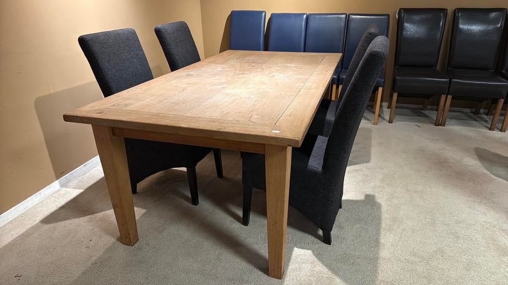 Eettafel eiken massief, Gebruikt, 100 tot 150 cm, ., Eikenhout