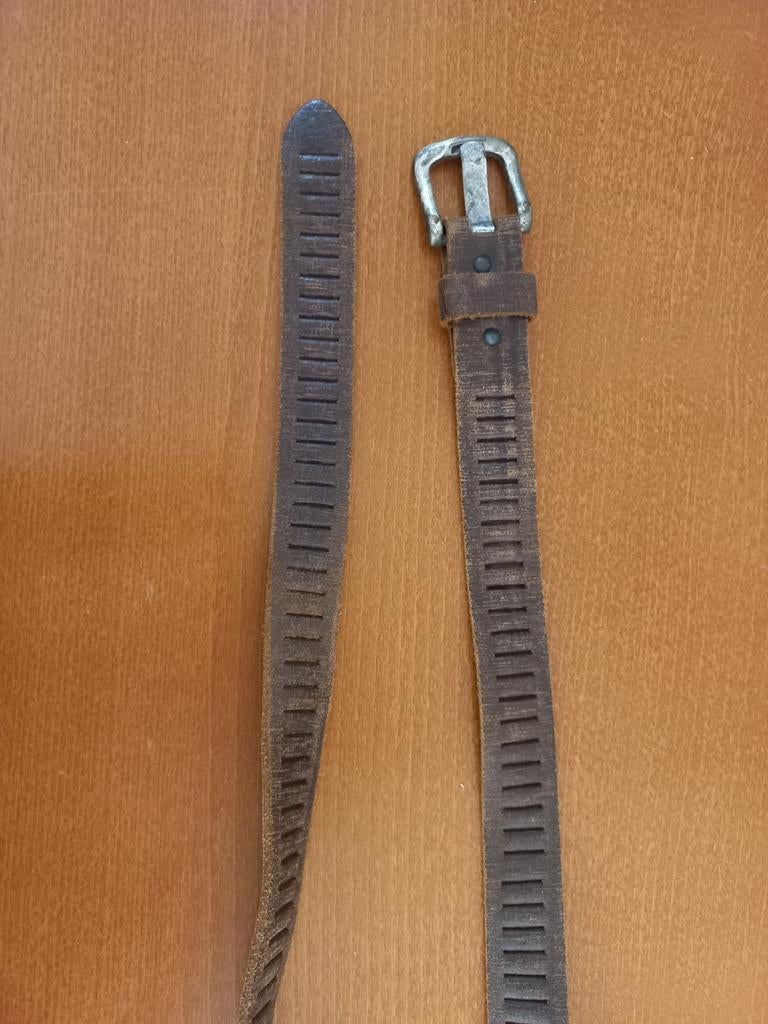 Dames riem van kalfsleer, Ophalen of Verzenden, Zo goed als nieuw, Zwart, 100 cm of meer