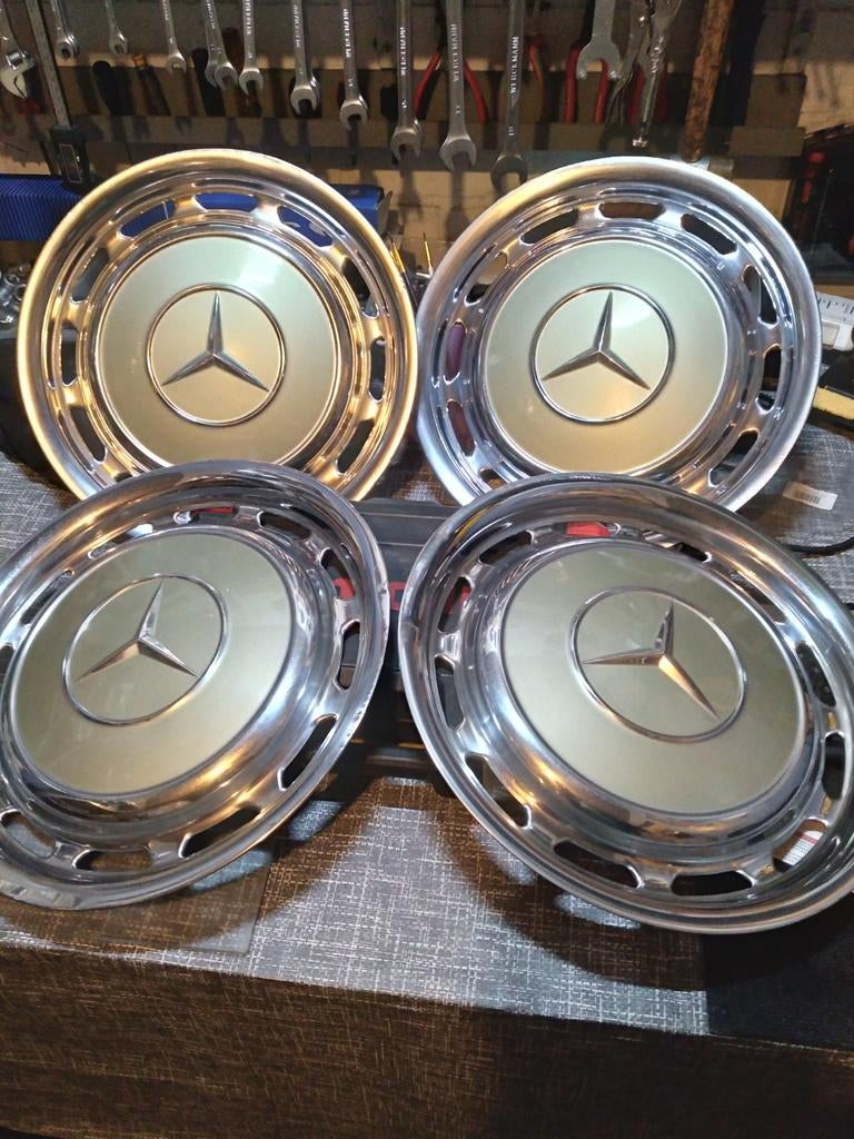 Wieldoppen Set Mercedes Oldtimer oa: W116 , W107, W123 W115, Ophalen of Verzenden, Gebruikt