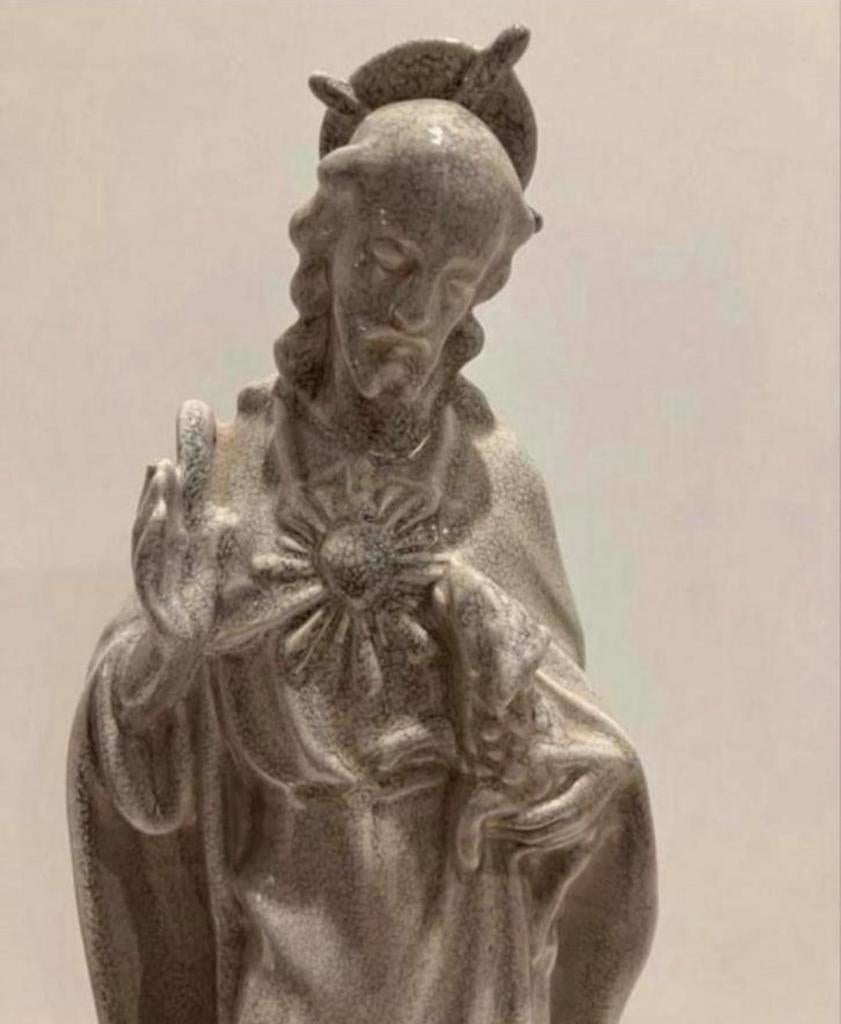 Leo Jungblut 1930 antiek Beeld Christus goede herder 35cm, Ophalen of Verzenden