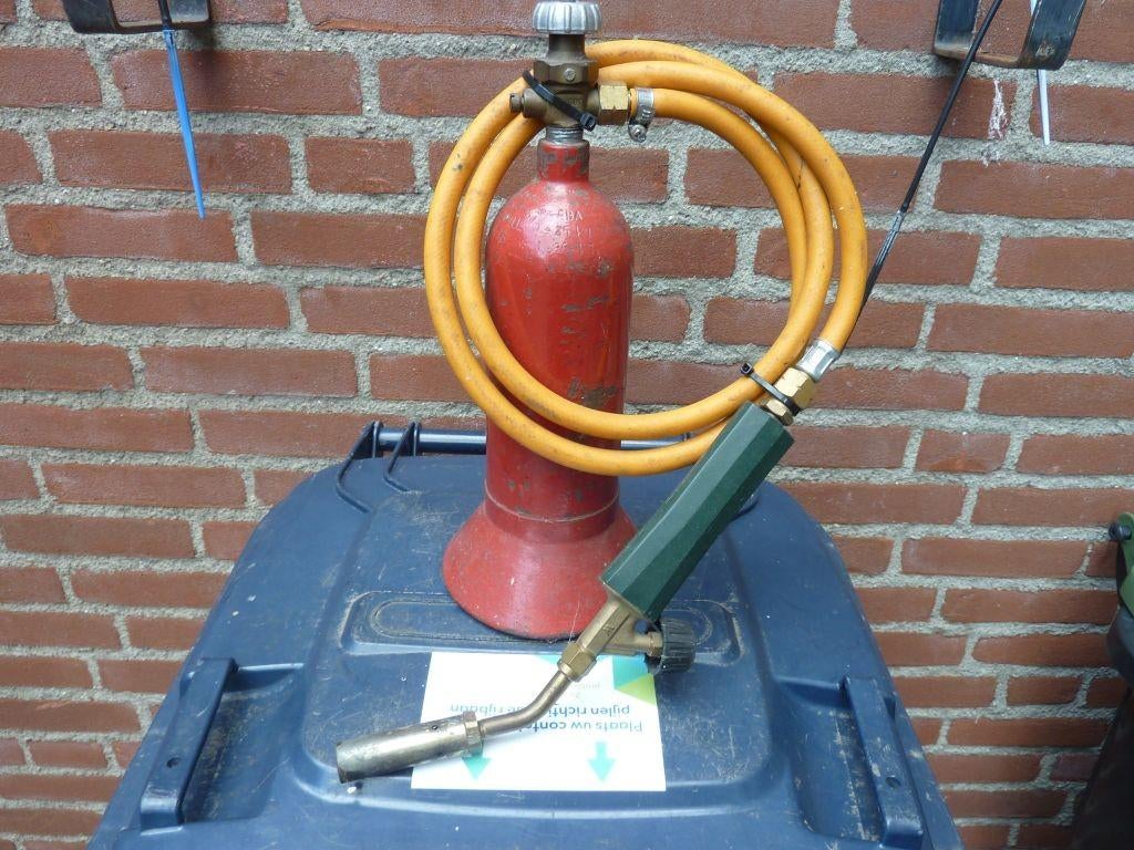 Gasfles met brander 1ltr. propaan / butaan, Ophalen of Verzenden