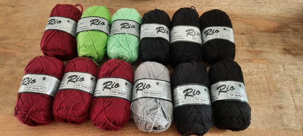 12 bollen rio katoen, Ophalen of Verzenden, Nieuw, Breien of Haken, Wol of Garen