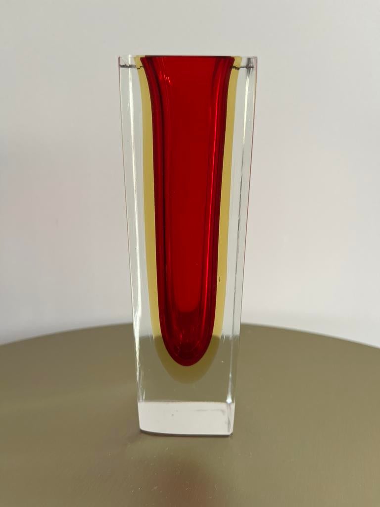 Murano Alessandro Mandruzzato blokvaas Sommerso vintage, Ophalen of Verzenden