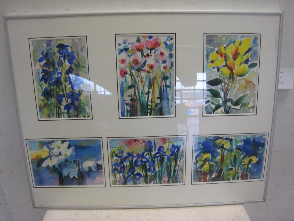 Aquarellen van Pieter Briels, bloemen, 50x65