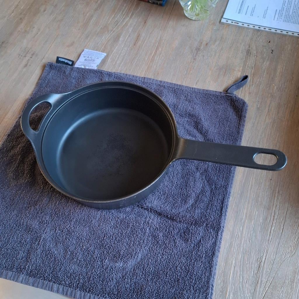 Hackman 25 gietijzeren braadpan, Huis en Inrichting, Gebruikt, Gietijzer, Ophalen of Verzenden, Keramische plaat