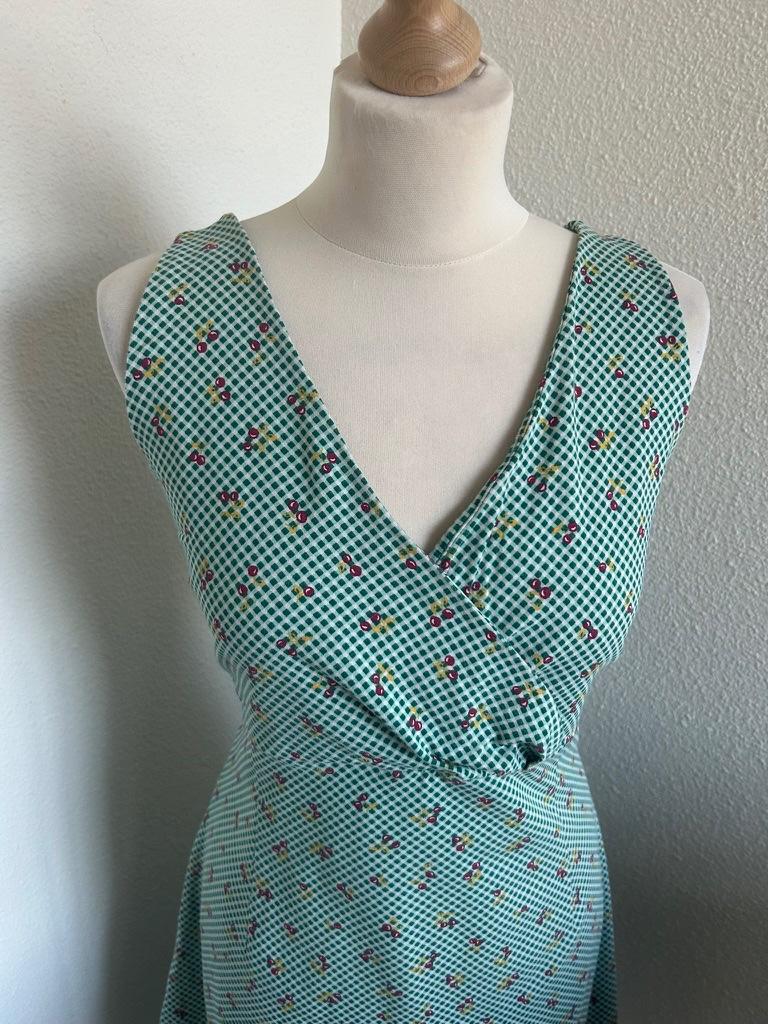 King Louie maat L groene Ginger zomer jurk 1906, Maat 42/44 (L), Ophalen of Verzenden, Zo goed als nieuw, Knielengte