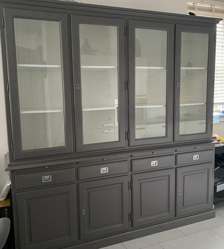 Vitrinekast Richmond interiors, Ophalen, 200 cm of meer, 25 tot 50 cm, Glas