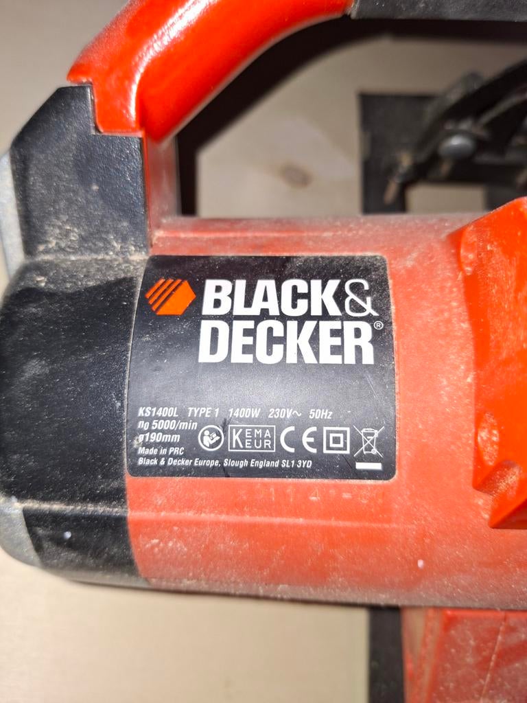 Black & Decker Cirkelzaag KS1400L - 1400W met Laser, Ophalen of Verzenden