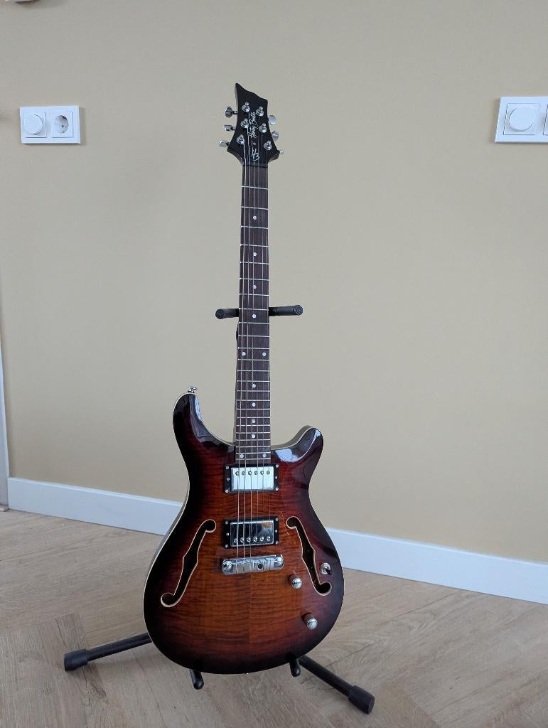 Harley Benton CST-24HB Tortoise Flame (PRS model), Muziek en Instrumenten, Snaarinstrumenten | Gitaren | Elektrisch, Ophalen, Zo goed als nieuw